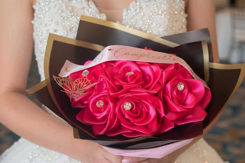Bright Pink Roses Bouquet
