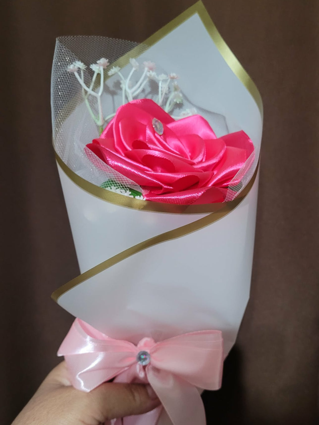 Pink & White Rose Bouquet