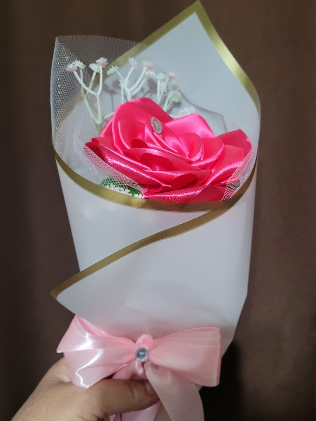 Pink & White Rose Bouquet
