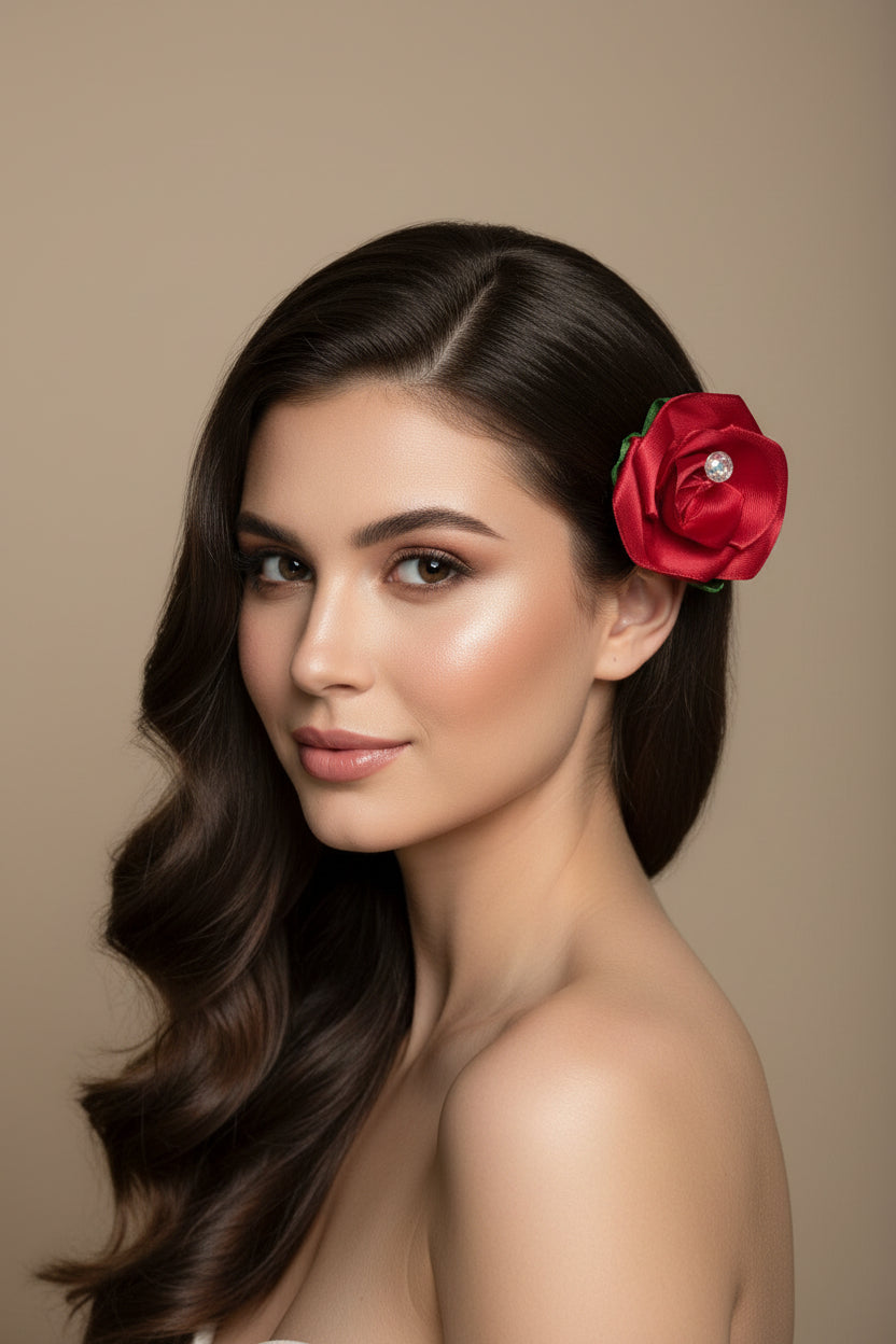 Red Rose Hairclip