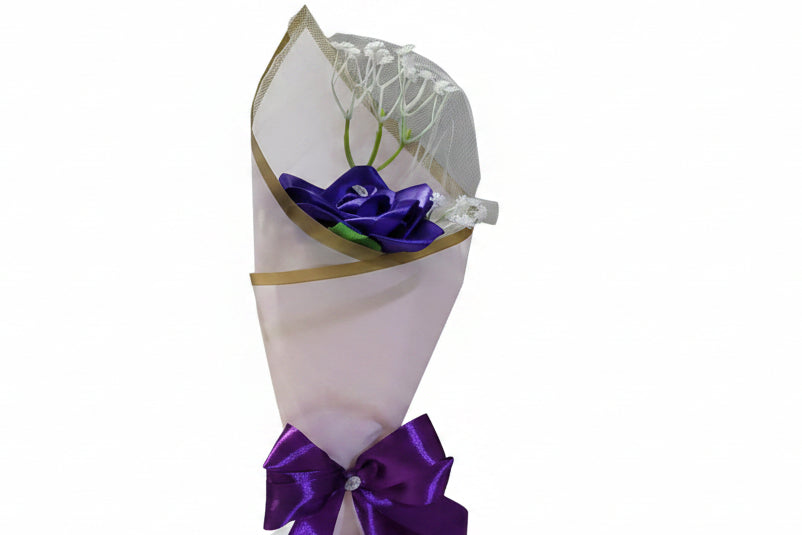 Purple & White Rose Bouquet